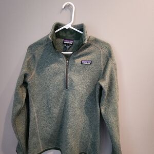 Patagonia Green Quarter-Zip Fleece Pullover